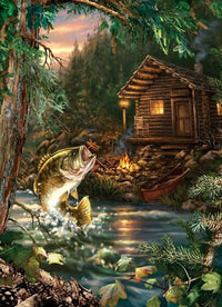 Thumbnail for Cabin Fish Diamond Painting Kit - DIY
