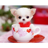 Thumbnail for Cute Dog In The Cup Diamond Painting Kit - DIY