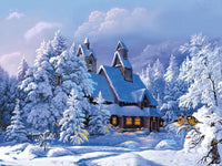 Thumbnail for Cabin White Diamond Painting Kit - DIY