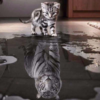 Thumbnail for Cat Reflection Diamond Painting Kit - DIY