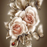 Thumbnail for Rose & Butterfly Diamond Painting Kit - DIY