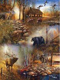 Thumbnail for Elk And Bear Diamond Painting Kit - DIY