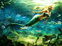 Thumbnail for Mermaid Swimming Diamond Painting Kit - DIY