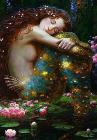 Thumbnail for Mermaid Sleeping Diamond Painting Kit - DIY