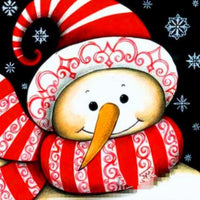 Thumbnail for Christmas Smiling Snow Man Diamond Painting Kit - DIY
