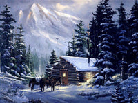 Thumbnail for Cabin Horses Diamond Painting Kit - DIY