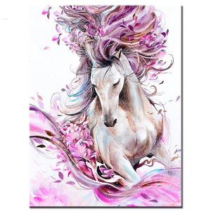 Pink Purple Horse Diamond Painting Kit - DIY