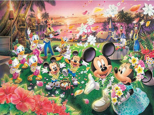 Mickey And Minnie Hawaii Diamond Painting Kit - DIY