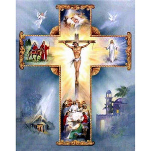 Christian Cross Jesus Christ Diamond Painting Kit - DIY