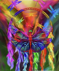 Thumbnail for Rainbow Dragonfly Diamond Painting Kit - DIY