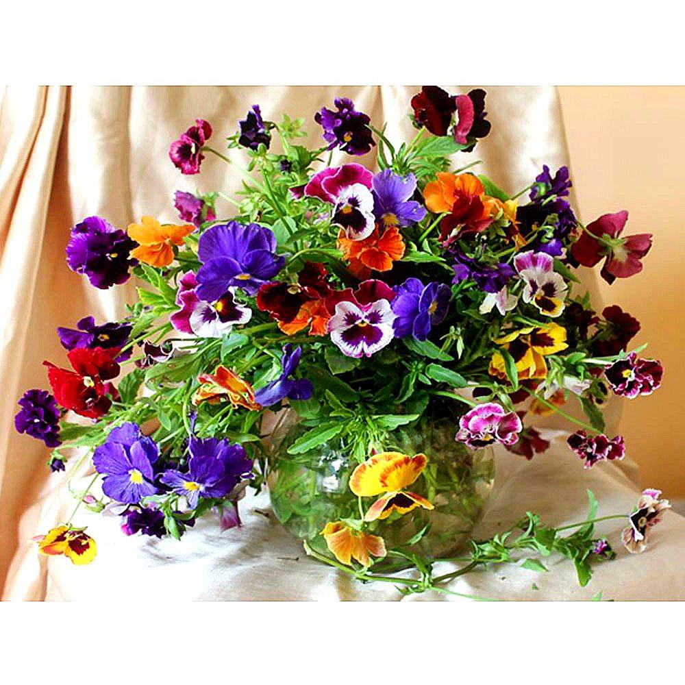 Colorful Flowers and Vases Diamond Painting Kit - DIY