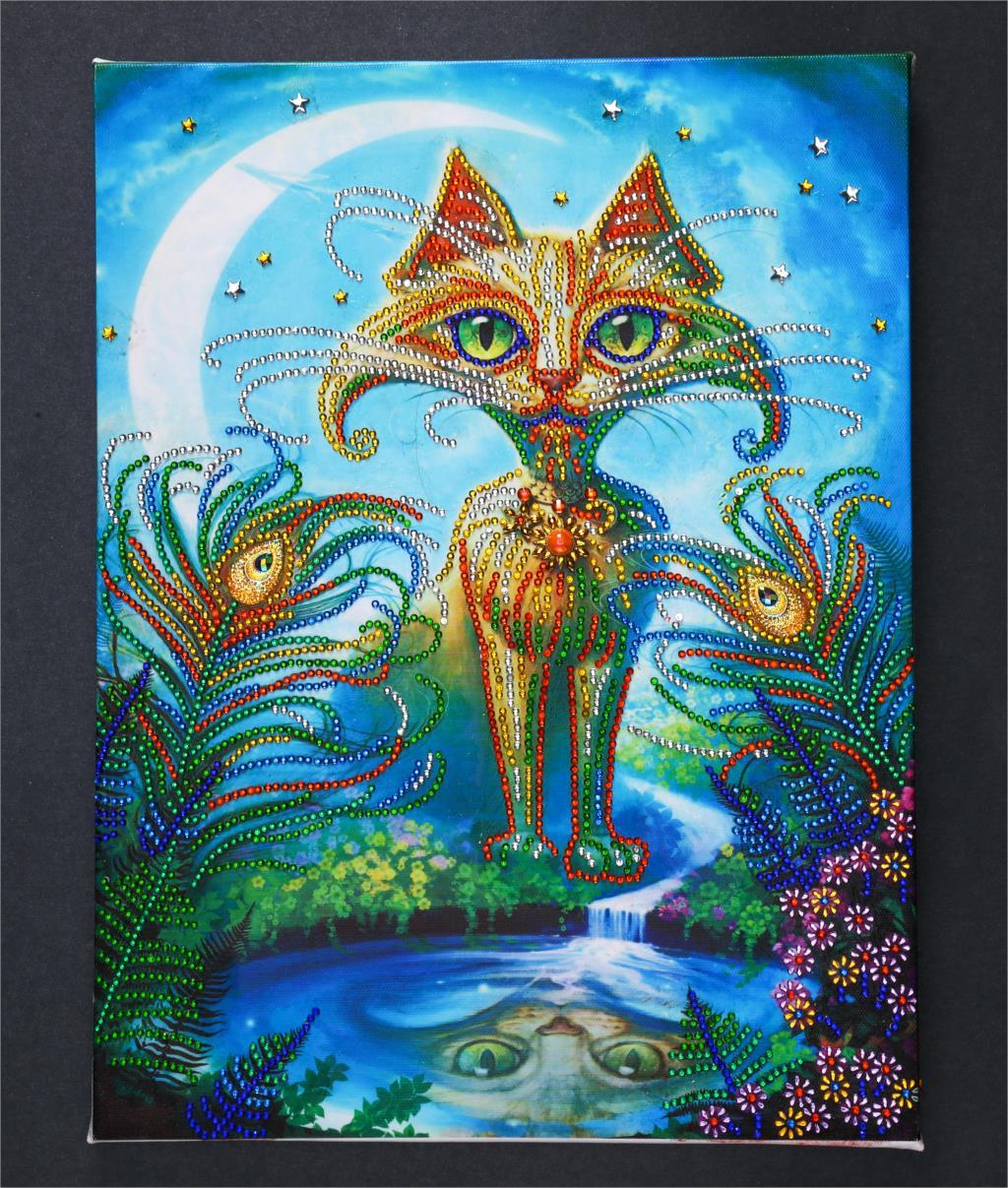 Special Shaped Animal Cat Colors Diamond Painting Kit - DIY