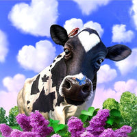 Thumbnail for Sweet Cow And Blue Sky Diamond Painting Kit - DIY