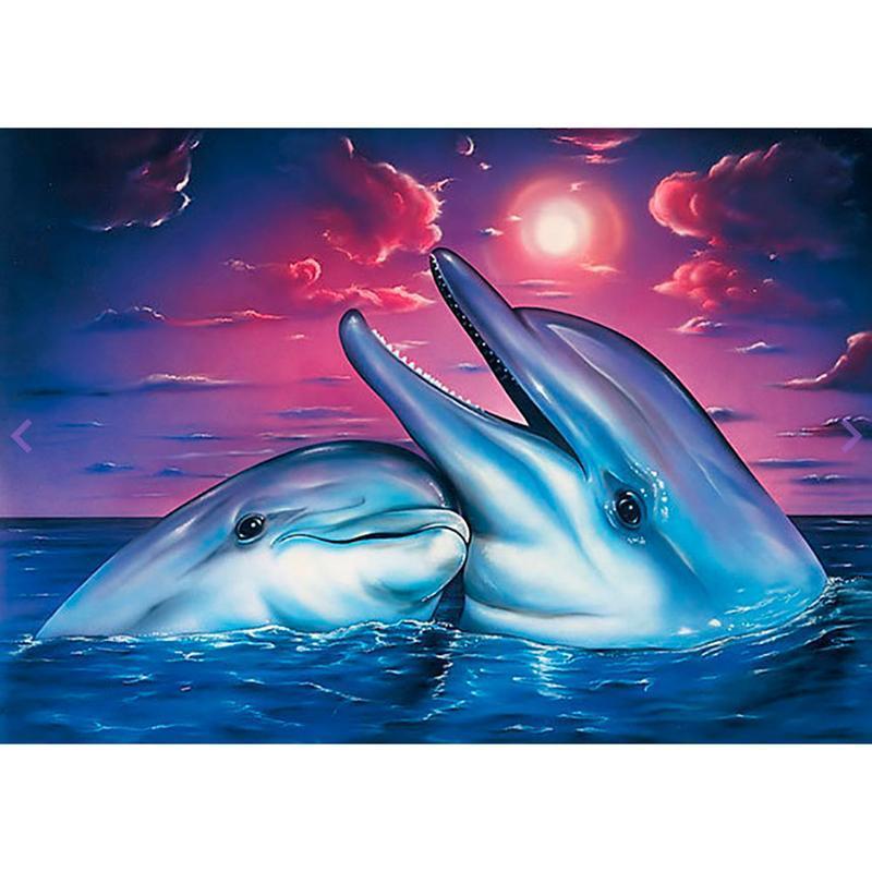 Happy Dolphin Diamond Painting Kit - DIY