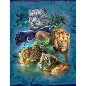 Tiger Leopard Lion Diamond Painting Kit - DIY