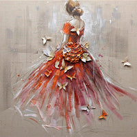 Thumbnail for Red Ballet Girl Diamond Painting Kit - DIY