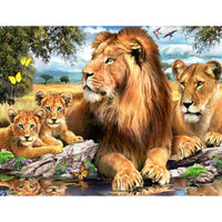 Thumbnail for Lion Family Diamond Painting Kit - DIY