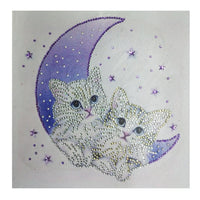 Thumbnail for Special Shaped Cats Moon Cute Diamond Painting Kit - DIY