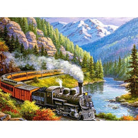 Thumbnail for Train Landscape Diamond Painting Kit - DIY