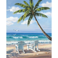 Thumbnail for Beach & Coconut Diamond Painting Kit - DIY