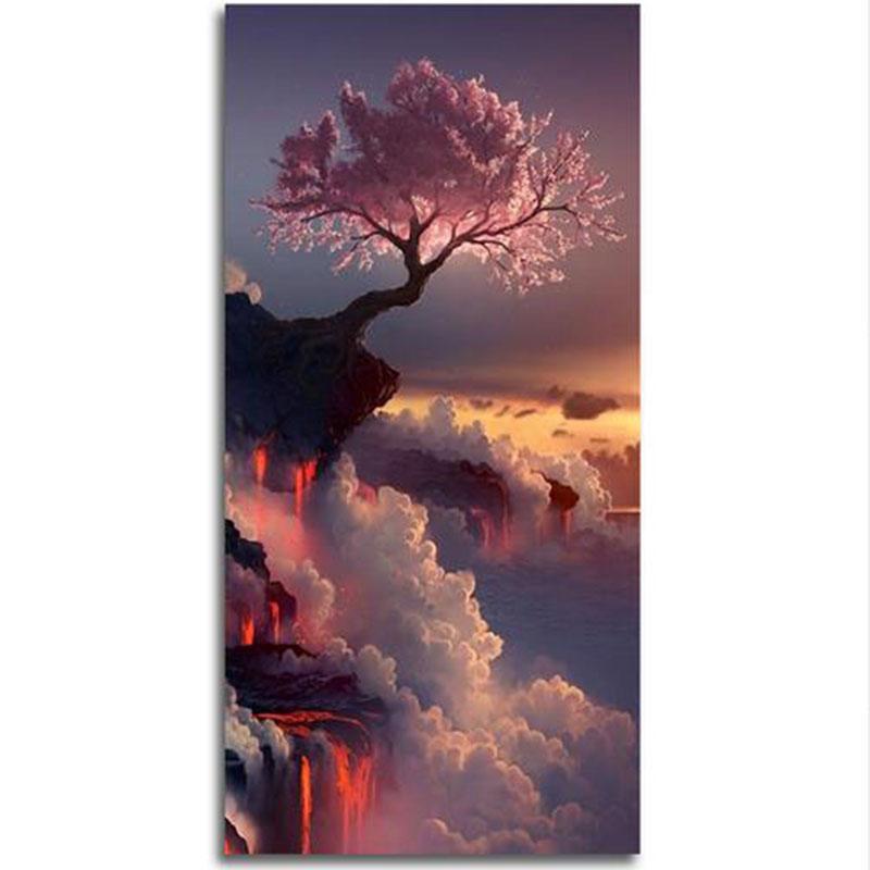 Cherry On Volcano Diamond Painting Kit - DIY