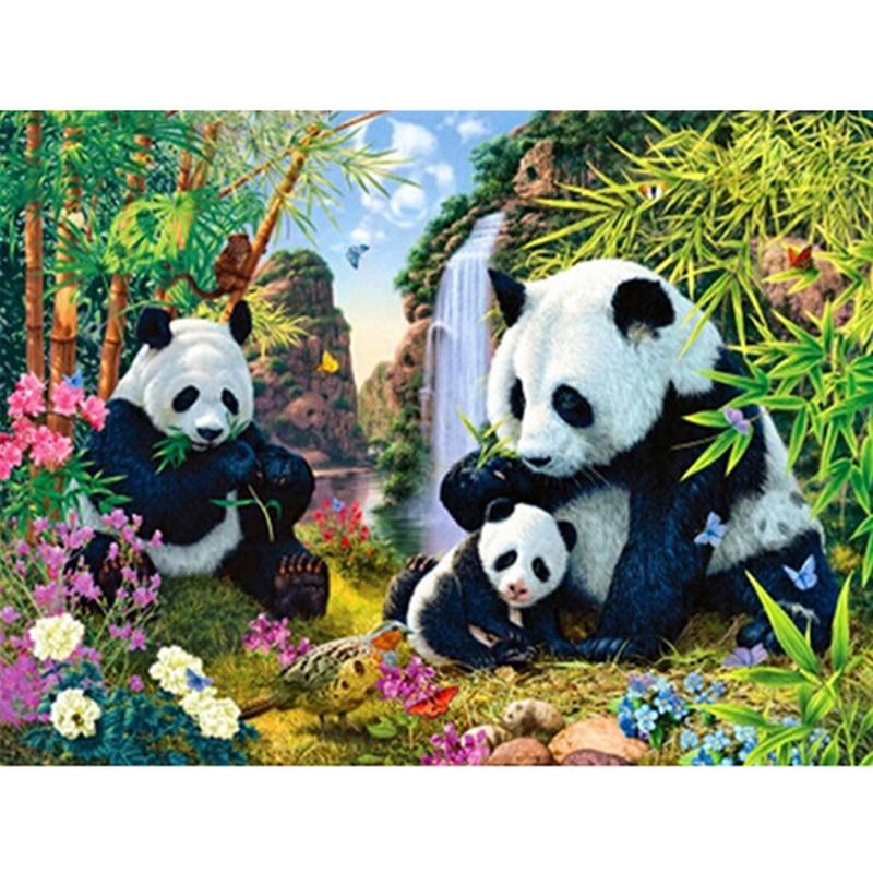 Panda Family Diamond Painting Kit - DIY