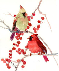 Thumbnail for Cardinal Male And Female Diamond Painting Kit - DIY