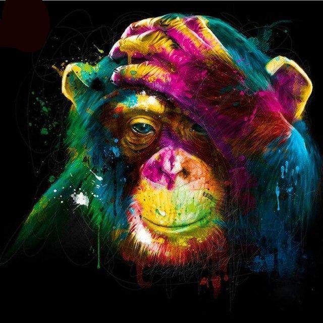Chimp Full Colors Diamond Painting Kit - DIY