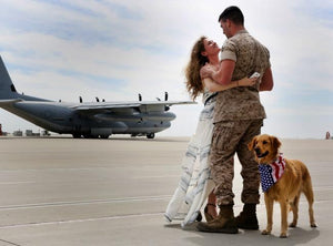 Military Wife And Dog Diamond Painting Kit - DIY