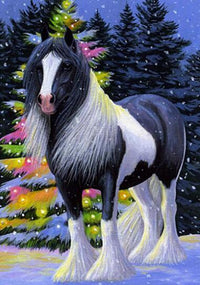 Thumbnail for Horses Black And White Diamond Painting Kit - DIY