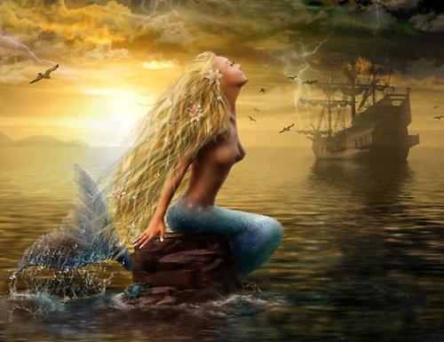 Mermaid Boat Diamond Painting Kit - DIY