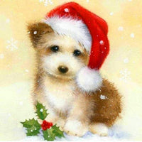 Thumbnail for Christmas Dog Little Diamond Painting Kit - DIY
