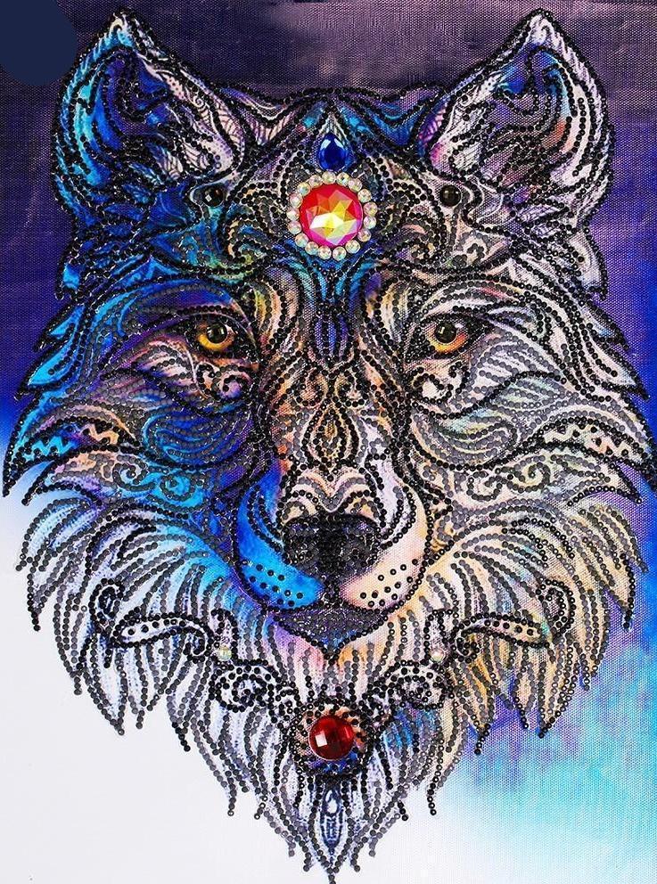 Special Shaped Animal Wolf Diamond Painting Kit - DIY